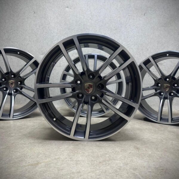 4x Genuine Porsche Cayenne E3 Turbo Design alloy wheels 21″ 9Y3 601 025 AG OC6 (Ref-POR012)